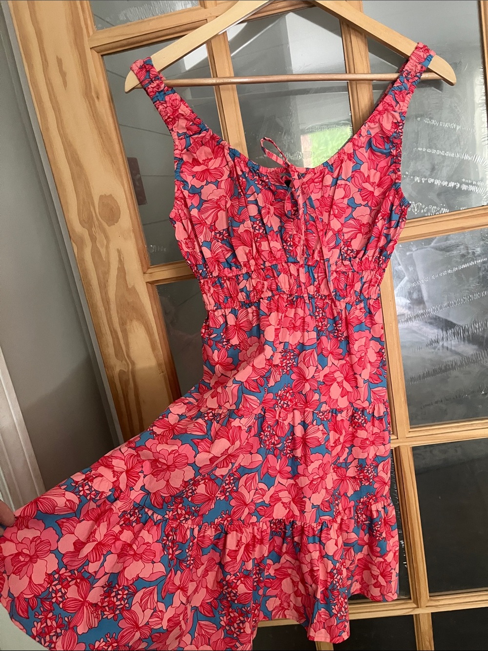 Gap NWT Cinched Waist Floral Ruffle Mini Sun Dress Sleeveless Cotton SZ XXS